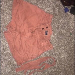 New Abercrombie paper bag shorts with belt